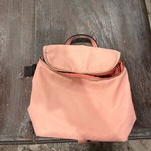 Pink Leather Backpack